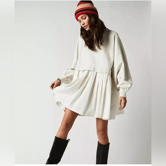 Free People Tops - NWT! FP Free People Eleanor Sweatshirt Dress Sz Medium